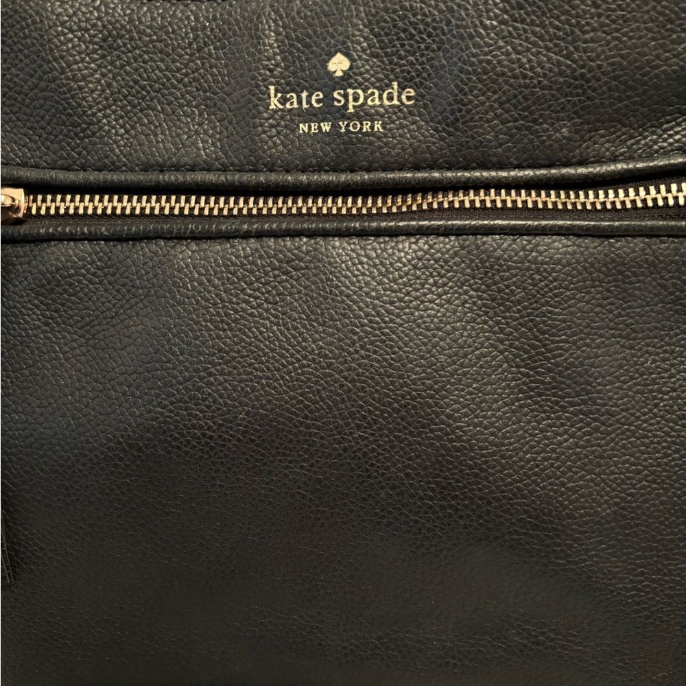 Kate Spade Black Textured Bag with Gold Accents